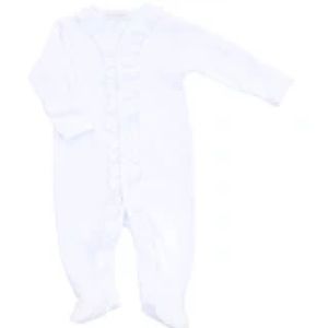 WHITE RUFFLE FOOTIE - magnolia baby essentials 9M
